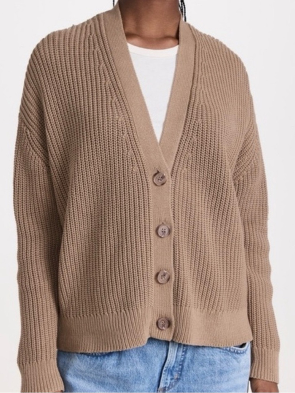 Jenni Kayne Mocha Cotton Cocoon Cardigan Size S